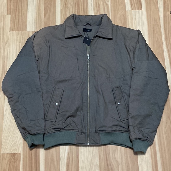 MILITAT BOMBER JACKET DK GREEN MOSS MENS - Picture 2 of 7